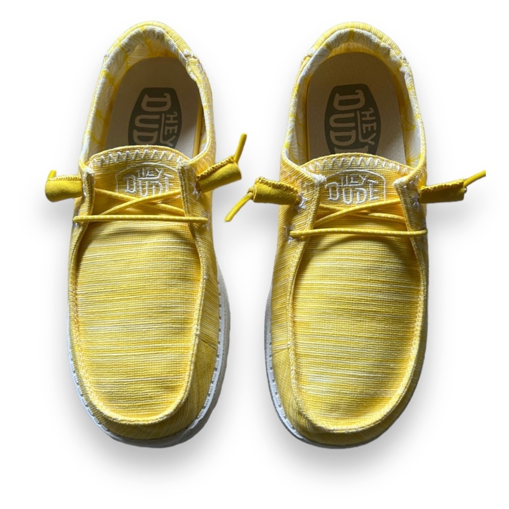 Hey Dude Wendy Star Empire Yellow Womens Shoes Slip on Loafers Size 7